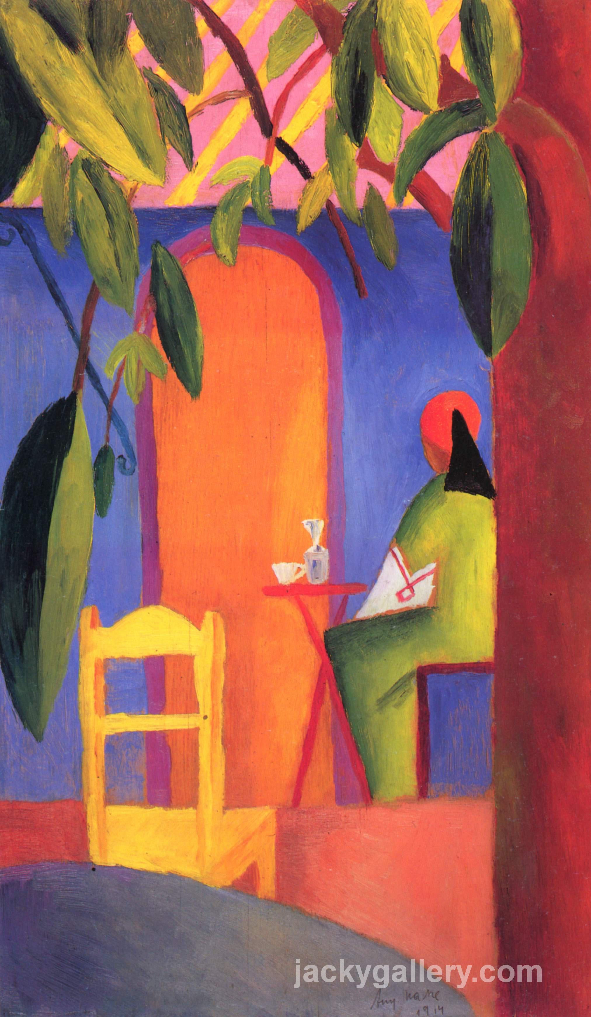 Turkish Cafe II, August Macke painting